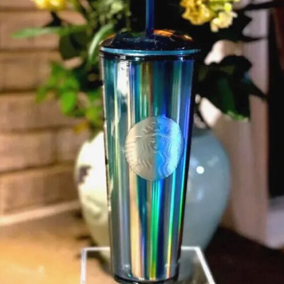 🎁🎄🎁✨BRAND NEW Starbucks Ocean Kaleidoscope Dome 24oz Venti Tumbler with Straw - Picture 1 of 4